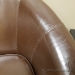 Brown Leather Guest Reception Tub Chair